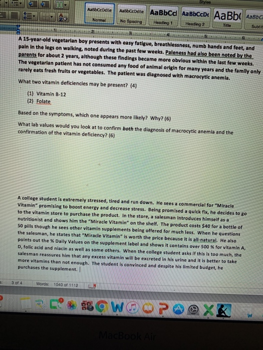 Solved Labelck AaBbcd AaBbCcDe AaBbc Aabba Heading 1 | Chegg.com