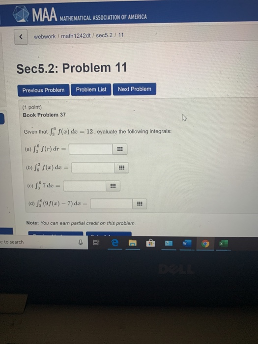 Solved MATHEMATICAL ASSOCIATION OF AMERICA webwork / math | Chegg.com