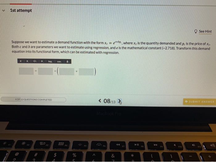 Solved 1st attempt See Hint Suppose we want to estimate a | Chegg.com