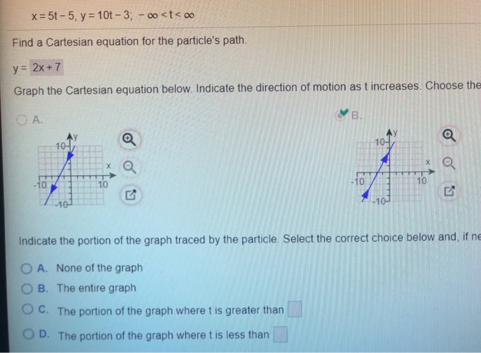 Solved The equation below gives parametric equations and | Chegg.com