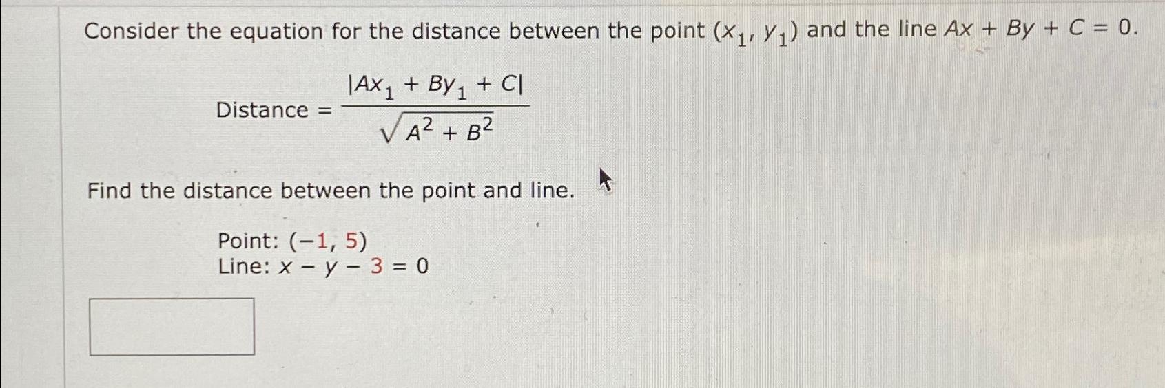 Solved Consider the equation for the distance between the | Chegg.com