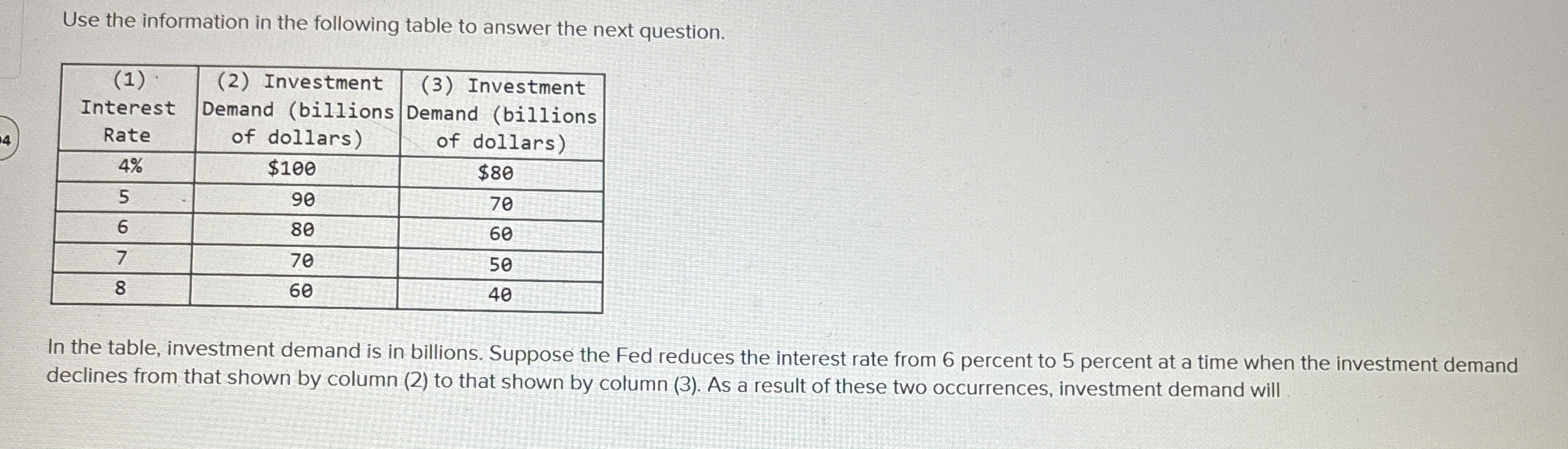 Solved Use the information in the following table to answer | Chegg.com