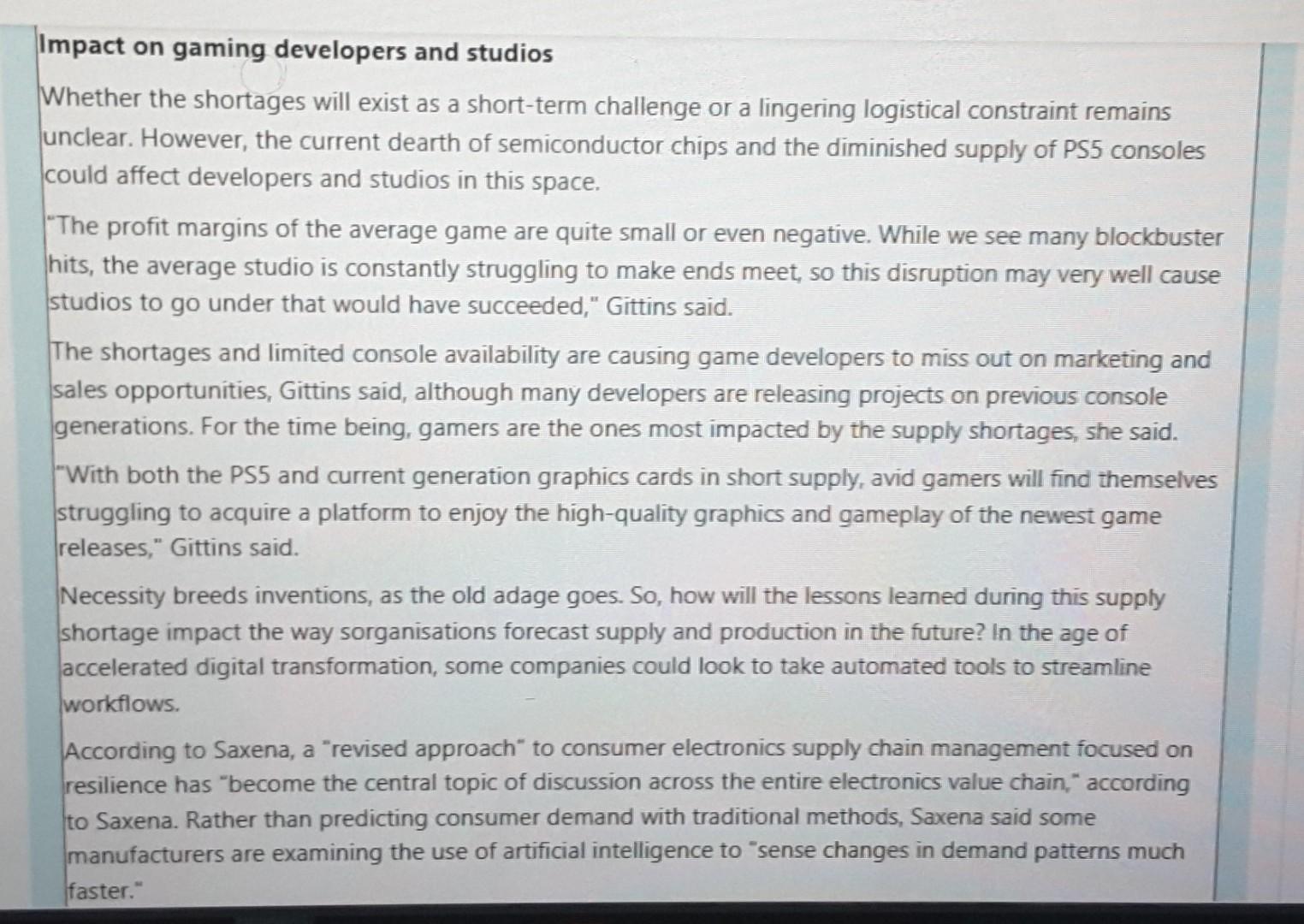 PS5 supply shortage: Disruptions affect gamers and developers alike