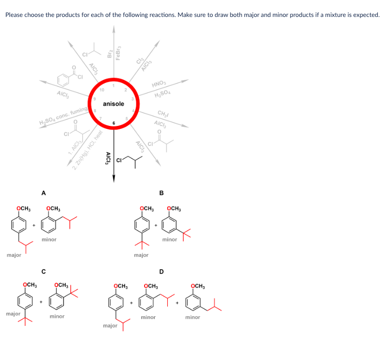 Solved Please choose the products for each of the following | Chegg.com