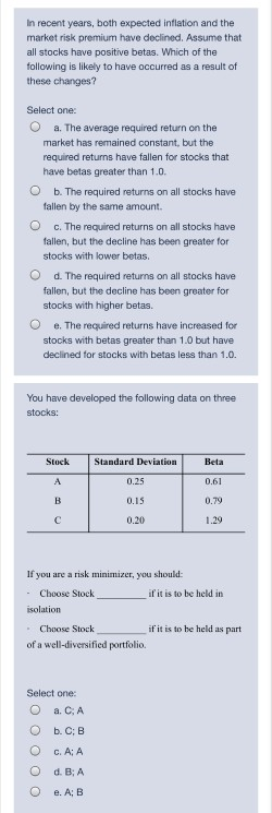 Solved In Recent Years, Both Expected Inflation And The | Chegg.com