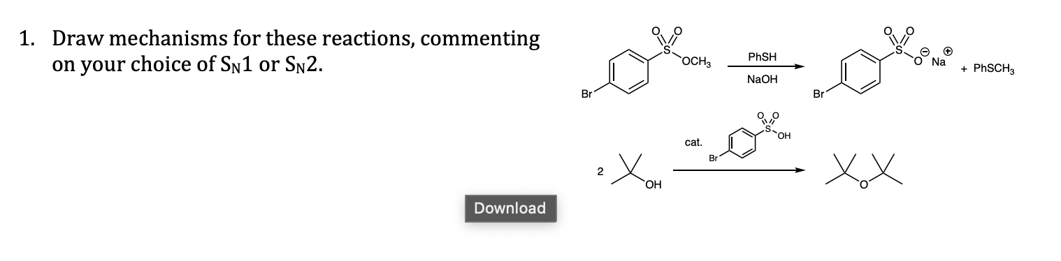 Solved Draw mechanisms for these reactions, commentingon | Chegg.com