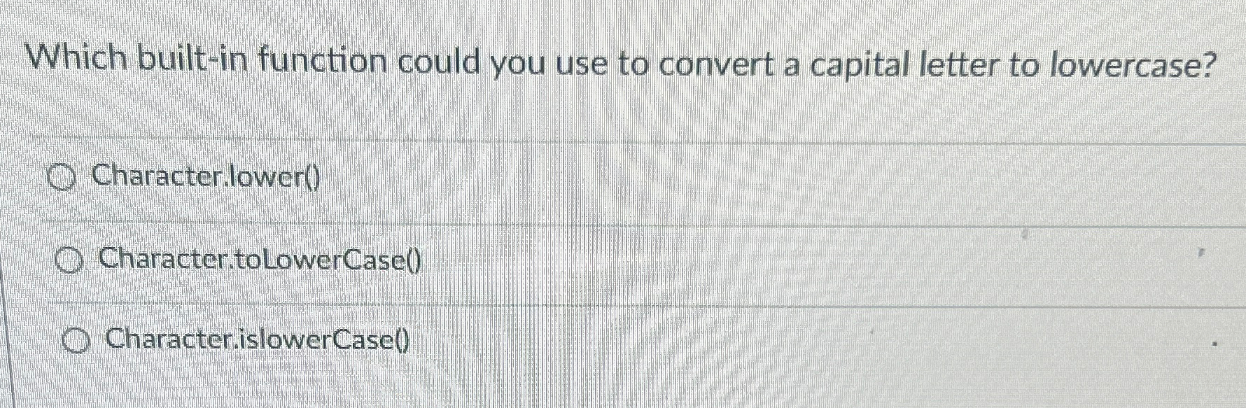 Solved Which built-in function could you use to convert a | Chegg.com