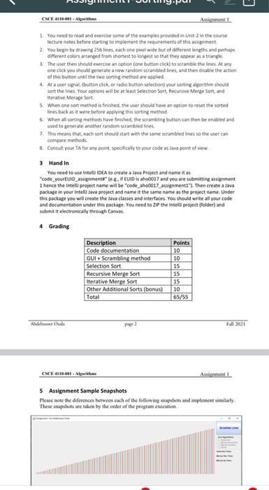 Solved 1 Goals • Write Java code to sort a sequence of | Chegg.com
