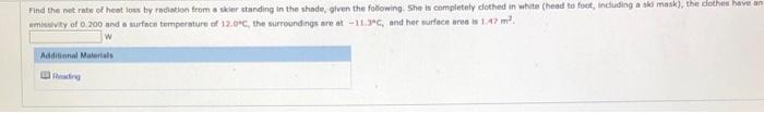 Solved Find the net rate of heat los by radiation from a | Chegg.com