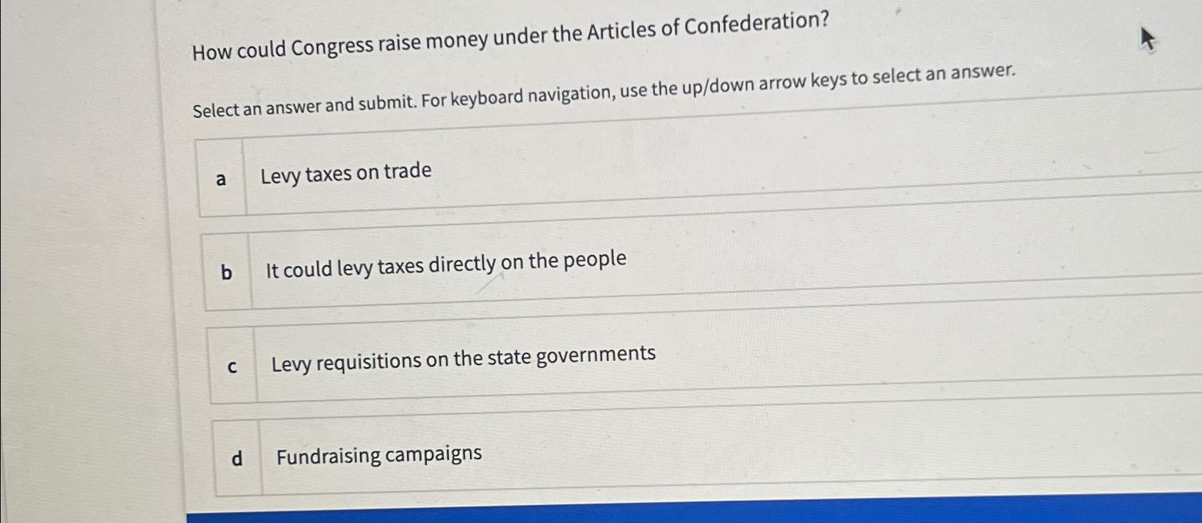 Solved How could Congress raise money under the Articles of