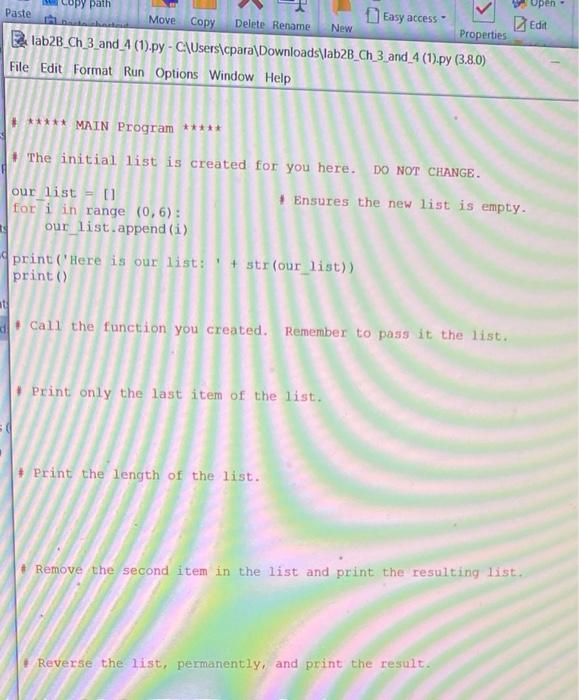 Solved Create a function to complete the following tasks: 1. | Chegg.com