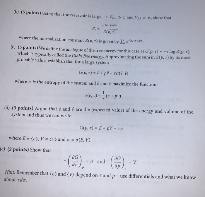 Solved 3 Isothermal Isobaric Ensemble Points In Th Chegg Com