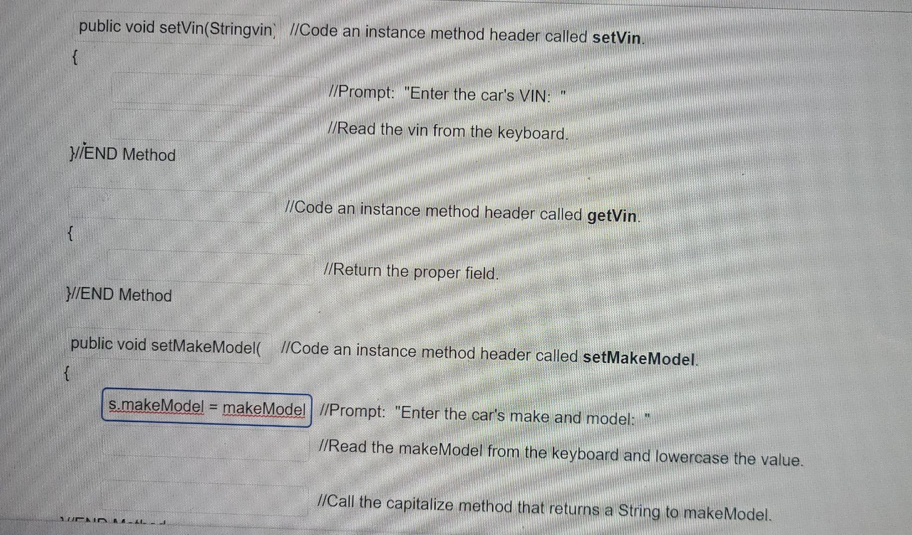 Solved Code the Car class. Prompts and output will have a | Chegg.com