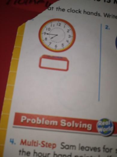 Solved at the clock hands. Write 2 O Problem Solving method | Chegg.com
