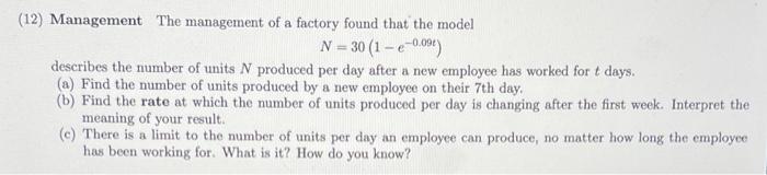 Solved (12) Management The management of a factory found | Chegg.com