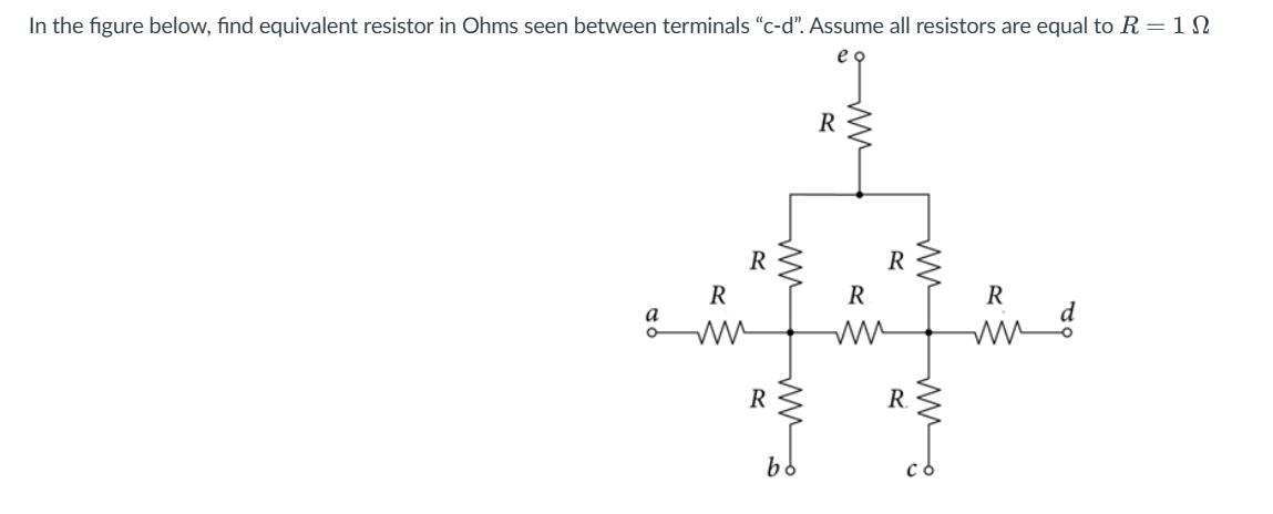 Solved In ﻿the figure below, find equivalent resistor in | Chegg.com