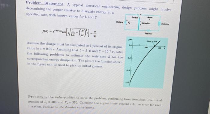 Solved Problem Statement. A typical electrical engineering | Chegg.com