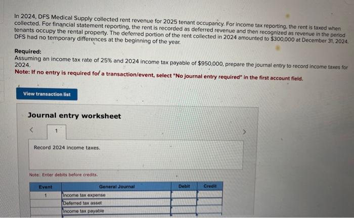 Solved In 2024 DFS Medical Supply Collected Rent Revenue Chegg Com   Image