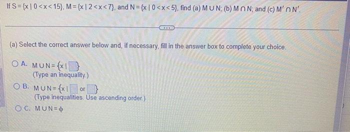 Solved If S={x∣0 | Chegg.com