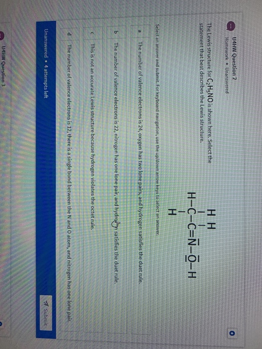 Solved U4hw Question 2 Homework Unanswered The Lewis St Chegg Com