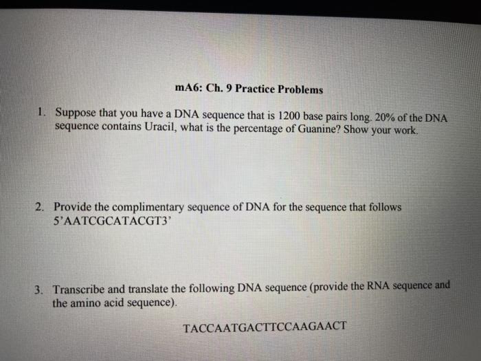 Solved mA6: Ch. 9 Practice Problems 1. Suppose that you have | Chegg.com