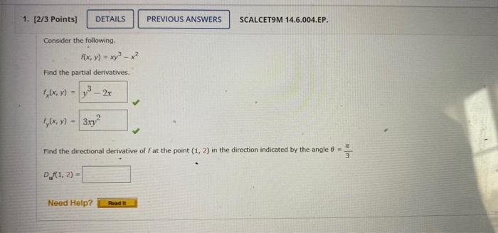 Solved Consider The Following F X Y Xy3−x2 Find The