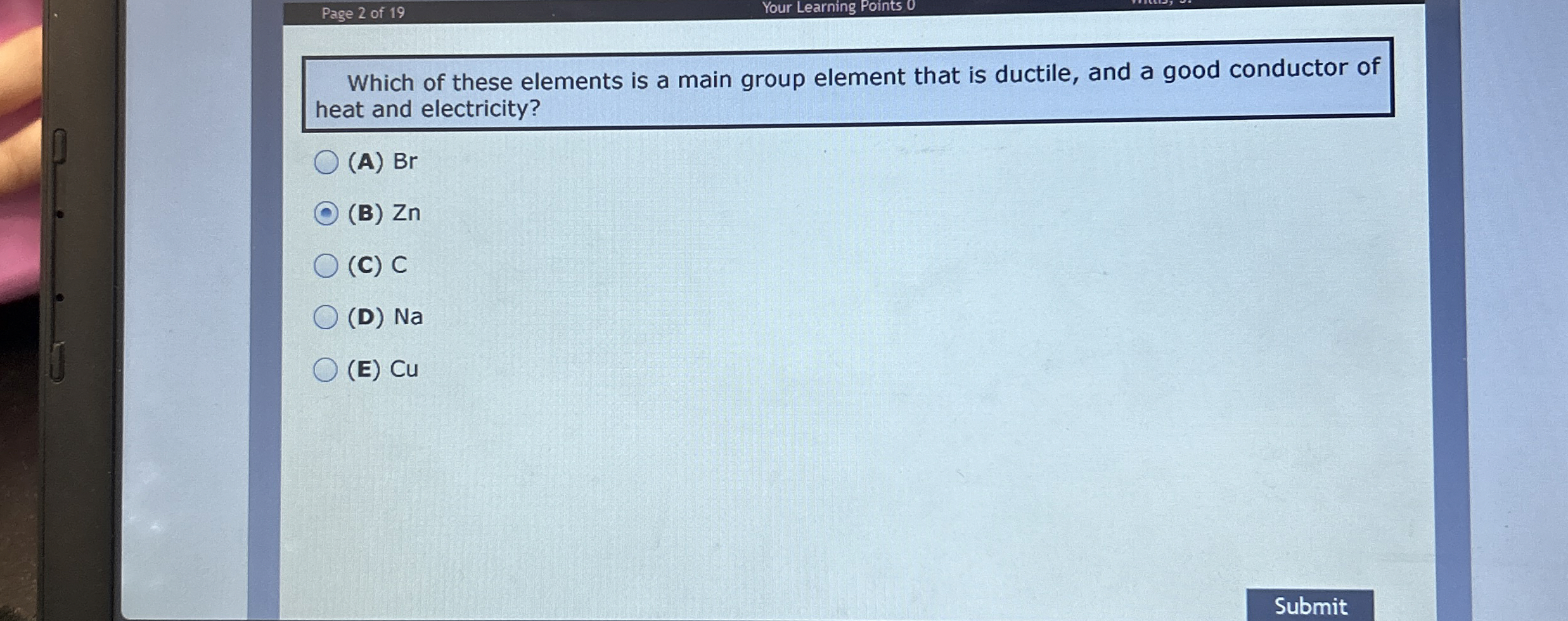Solved Which of these elements is a main group element that | Chegg.com