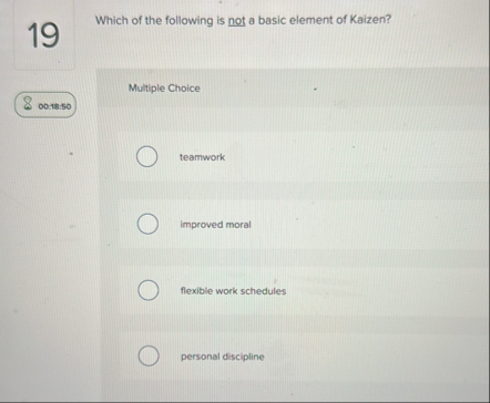 Solved 19Which of the following is not a basic element of | Chegg.com