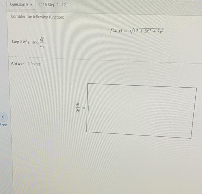 Solved Question 4 of 15 Step 1 of 2 Consider the following | Chegg.com