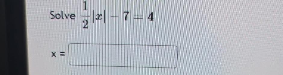 Solved Solve 12 x 7 4x Chegg