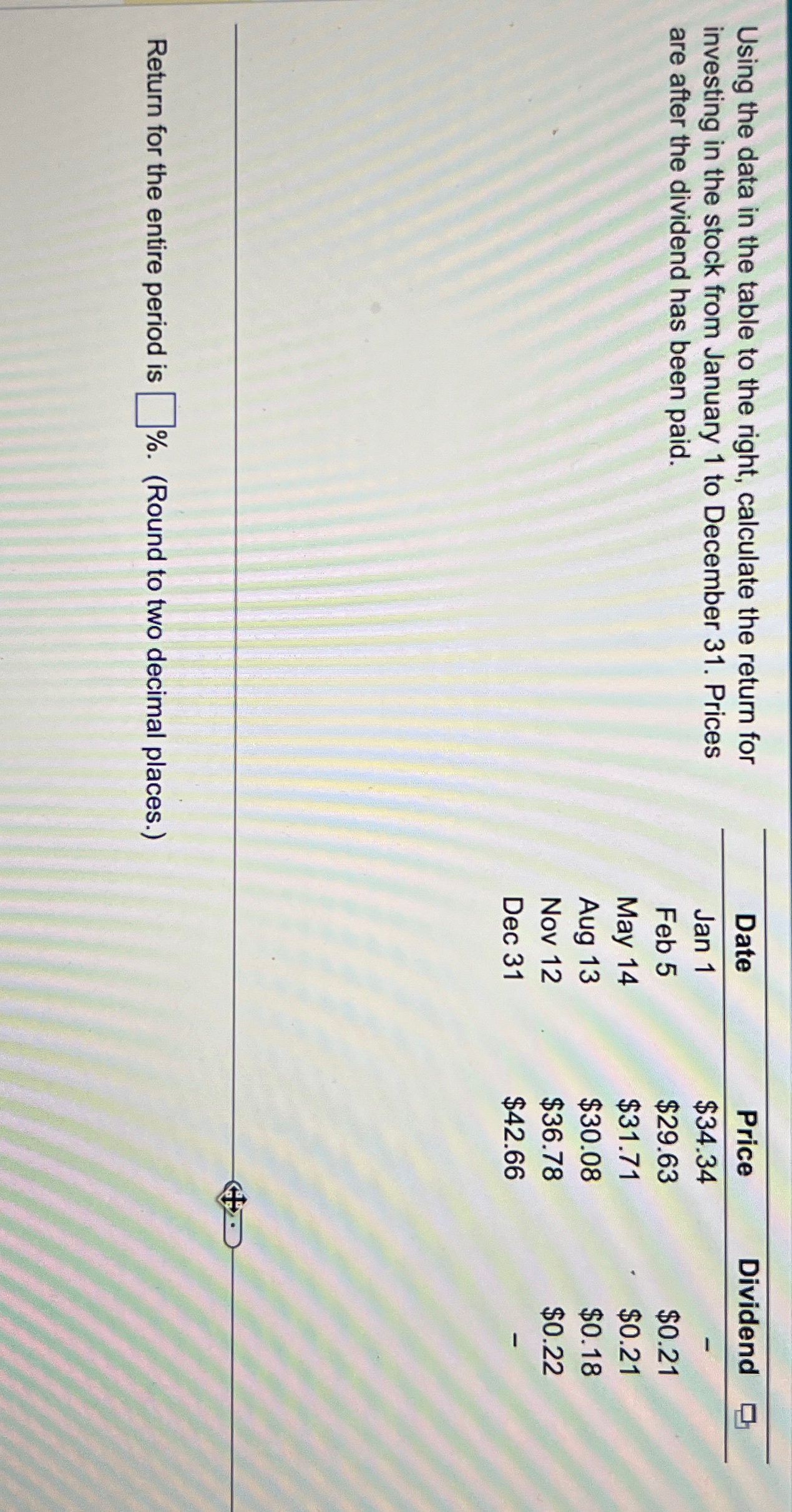 Solved Using the data in the table to the right, calculate | Chegg.com