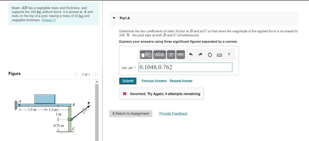 Solved Beam AB Has A Negligible Mass And Thickness, And | Chegg.com