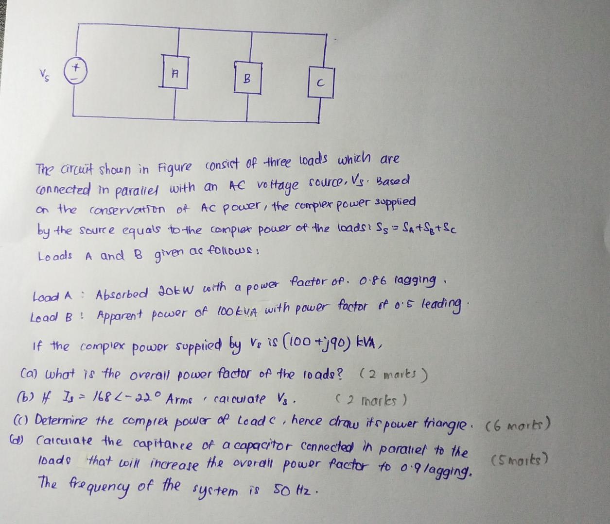 Solved + A B The Circuit Shown In Figure Consist Of Three | Chegg.com