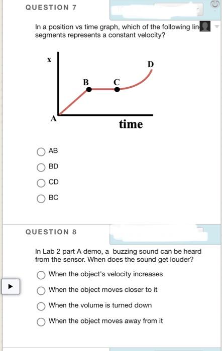 Solved In a position vs time graph, which of the following | Chegg.com