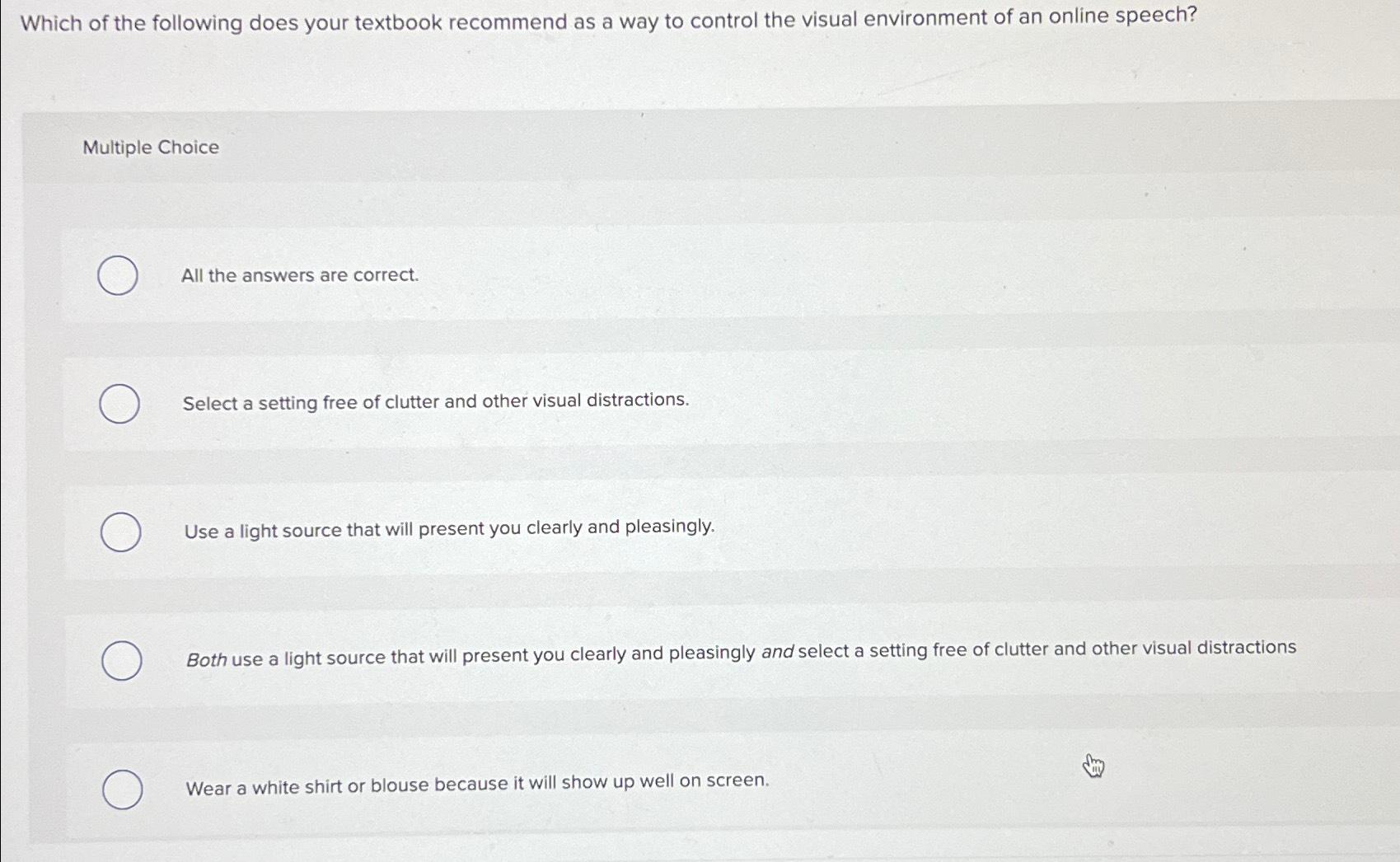 Solved Which of the following does your textbook recommend | Chegg.com