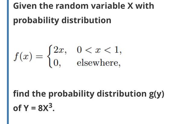 Given the random variable x ﻿with probability | Chegg.com