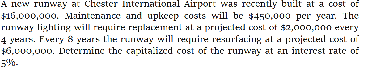 A new runway at Chester International Airport was | Chegg.com