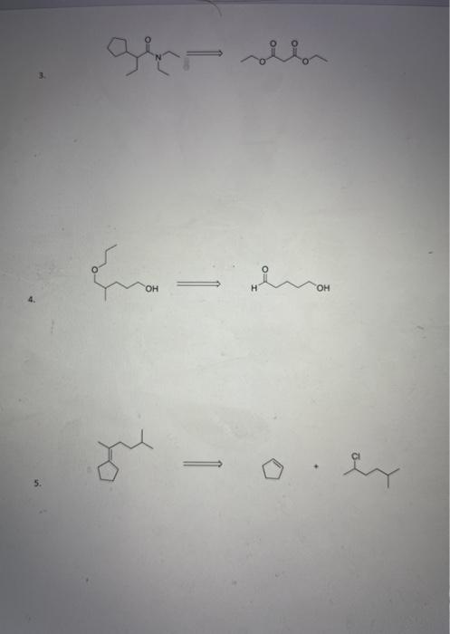 Solved complete syntheses for each pleasethese are synthesis | Chegg.com