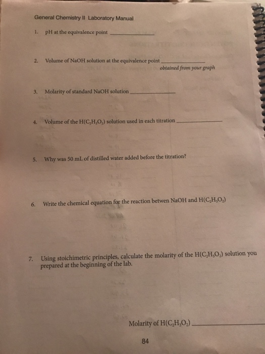 Potentiometric Titrations Sec. REPORT SHEET NAME