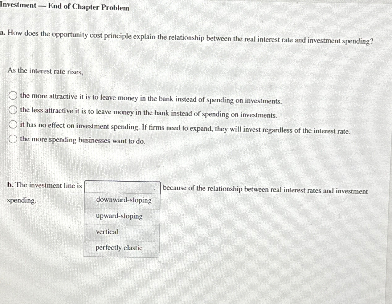 Solved Investment — ﻿End Of Chapter Problema. ﻿How Does The | Chegg.com