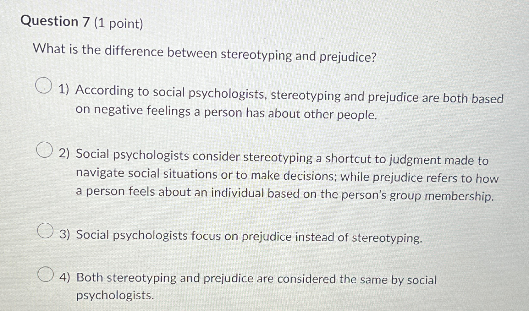 Solved Question 7 (1 ﻿point)What is the difference between | Chegg.com