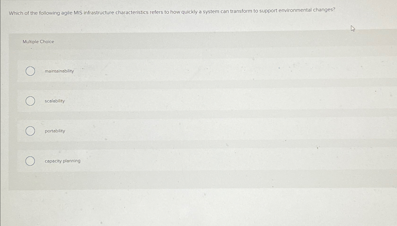 Which Characteristic Support an Agile MIS Infrastructure-Adaptive System Design