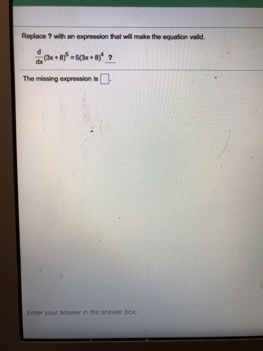Solved Replace ? with an expression that will make the | Chegg.com