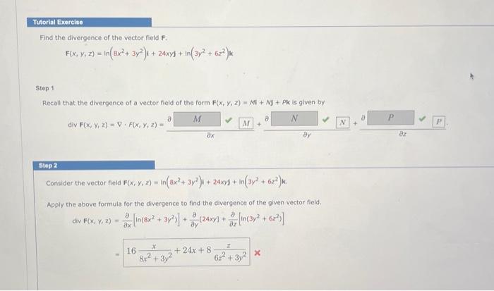 Solved Find the divergence of the vector field F. | Chegg.com