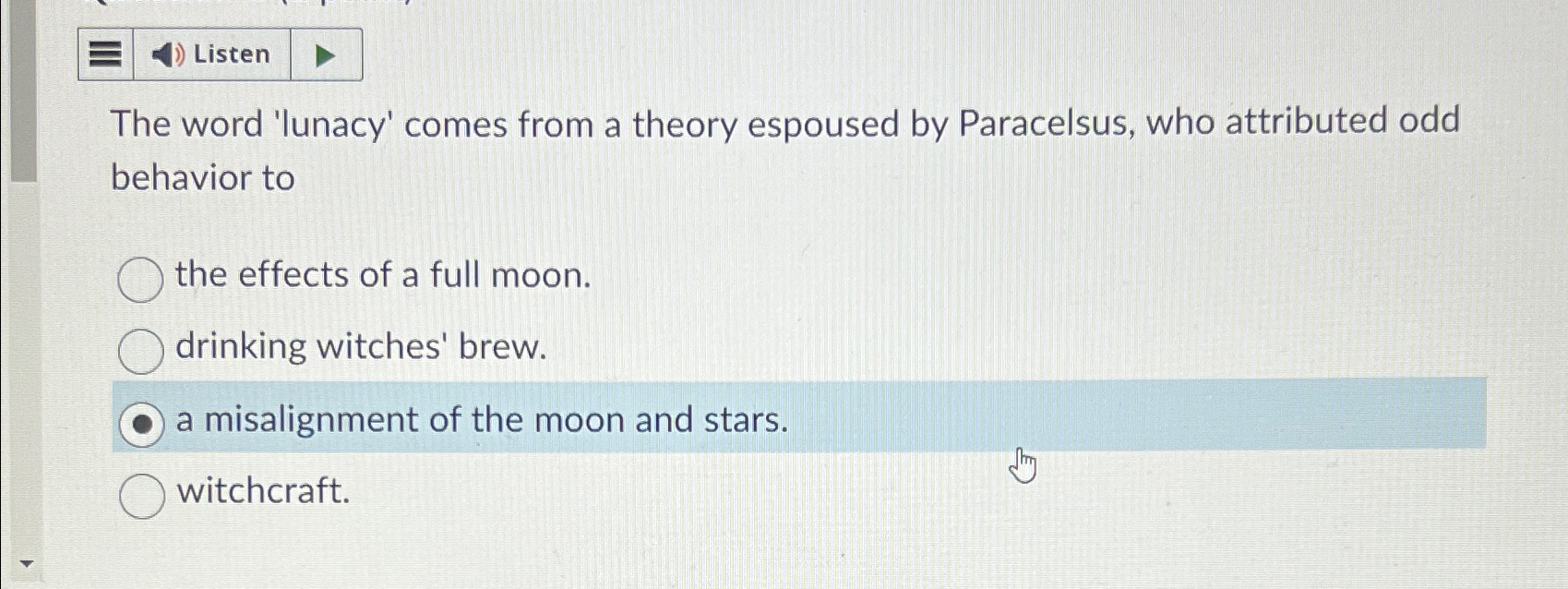 solved-the-word-lunacy-comes-from-a-theory-espoused-by-chegg