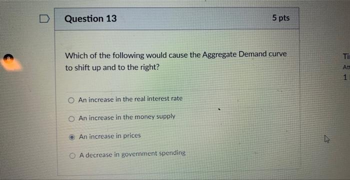 Solved Which of the following would cause the Aggregate | Chegg.com