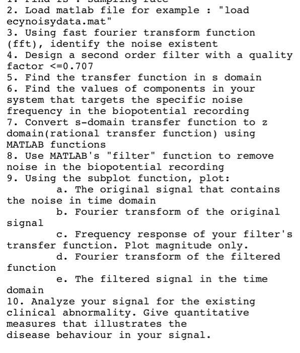 Solved 2. Load matlab file for example : "load | Chegg.com