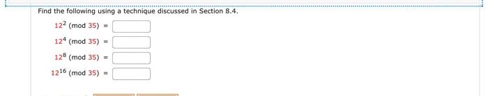 Solved Find the following using a technique discussed in | Chegg.com