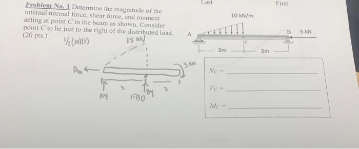 Solved Problem No. 1 Determine the magnitude of the internal | Chegg.com