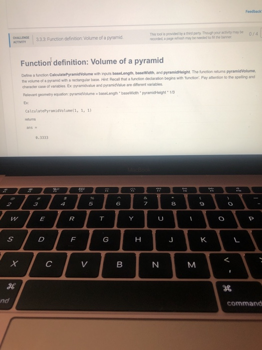 Solved Feedback This Tool Is Provided By A Third Party Th